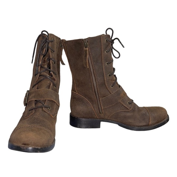 UGG Marela suede lace up combat boots in brown. Size 8 GUC - Picture 10 of 14